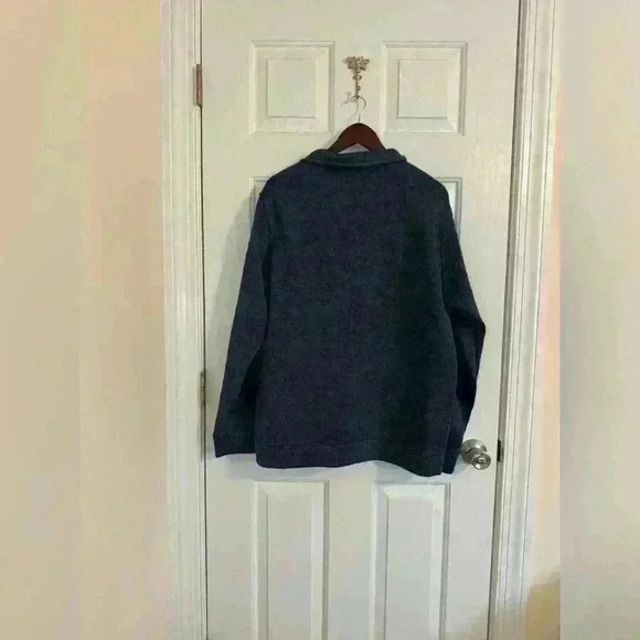 Eddie Bauer Sweatshirt size XL 1/4 button pullover blue - Picture 6 of 6